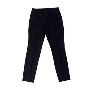 Lafayette 148 New York Gramercy Slim Leg Side Zip Pants Black Size 4